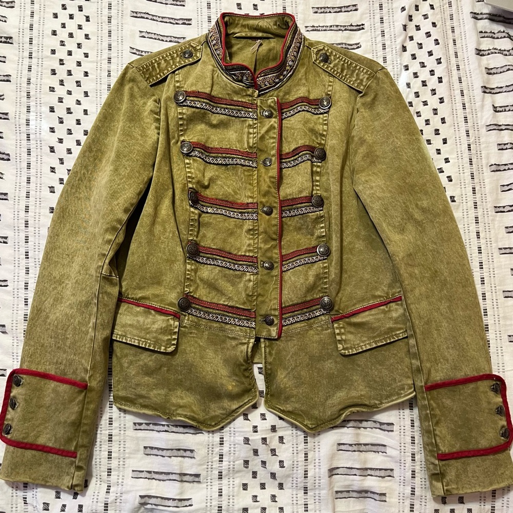 Free People Naomi Mandarin Collar Jacket - Size M